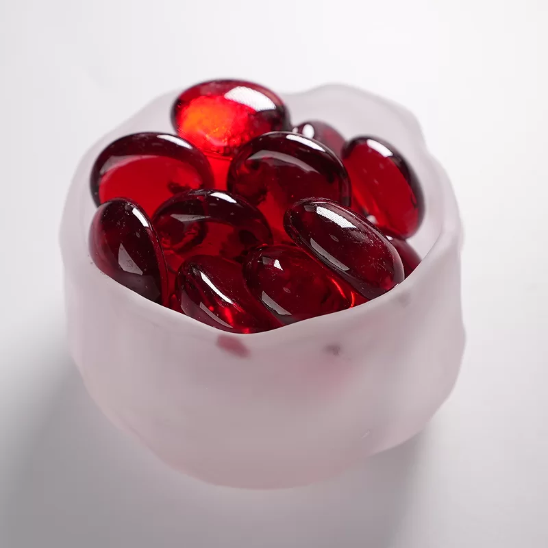 Glass Cashew Nut Stone, Glass Flat Beads Used For Decoration