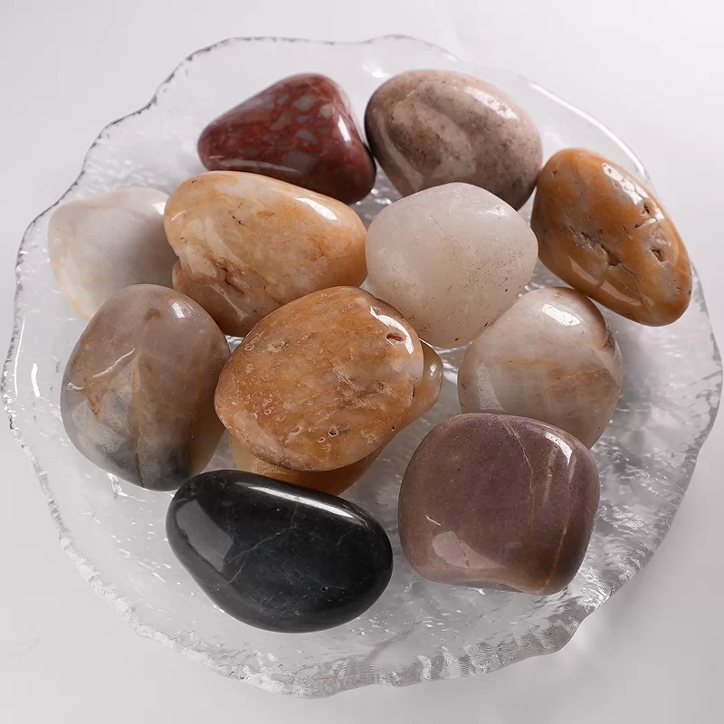 Natural Colorful/White/Black/Yellow Cobble Stones For Park Landscaping